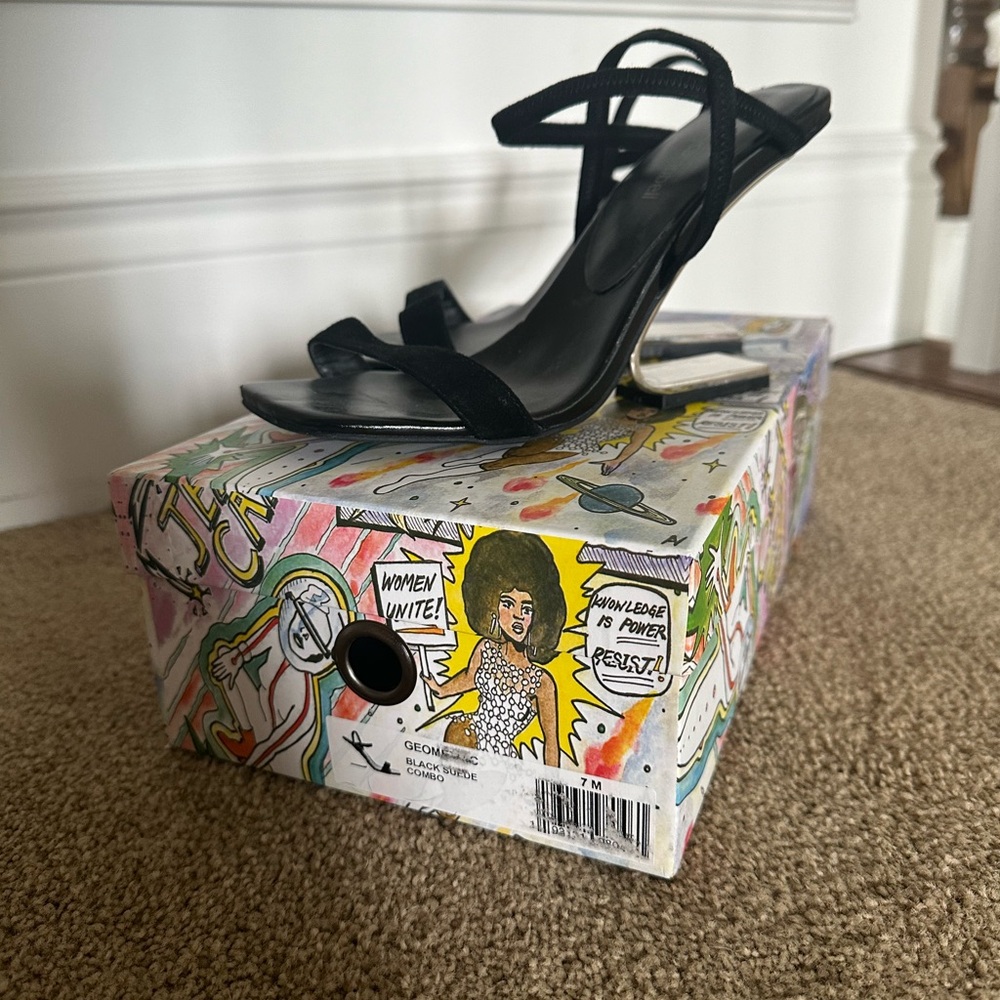 Jeffrey Campbell suede illusion heels